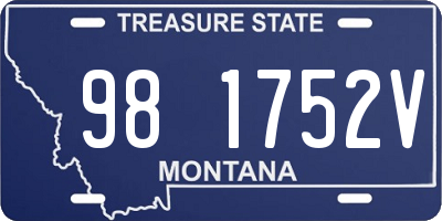 MT license plate 981752V