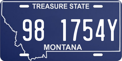 MT license plate 981754Y