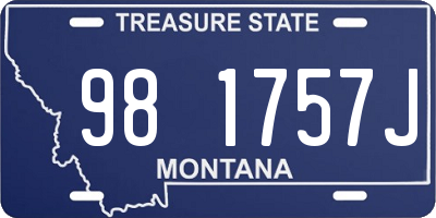 MT license plate 981757J