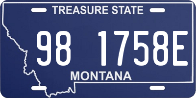 MT license plate 981758E