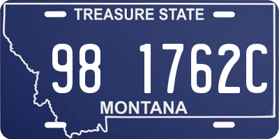 MT license plate 981762C