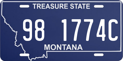 MT license plate 981774C