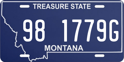 MT license plate 981779G