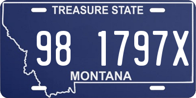 MT license plate 981797X