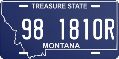 MT license plate 981810R