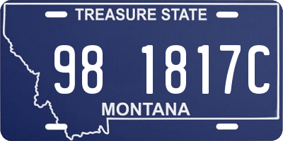 MT license plate 981817C