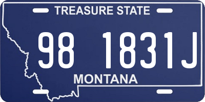 MT license plate 981831J