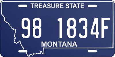 MT license plate 981834F