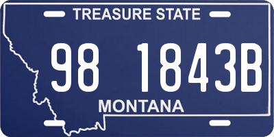 MT license plate 981843B