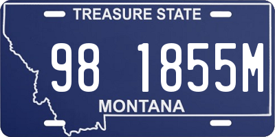 MT license plate 981855M