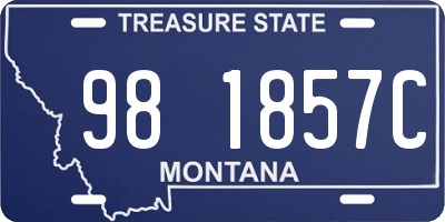 MT license plate 981857C