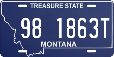 MT license plate 981863T