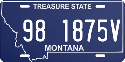 MT license plate 981875V