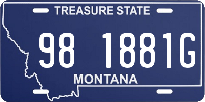 MT license plate 981881G