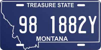 MT license plate 981882Y