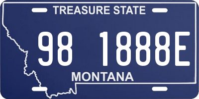 MT license plate 981888E