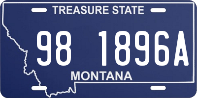 MT license plate 981896A
