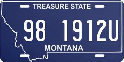MT license plate 981912U