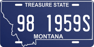 MT license plate 981959S