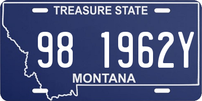 MT license plate 981962Y