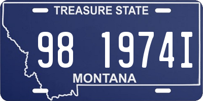 MT license plate 981974I