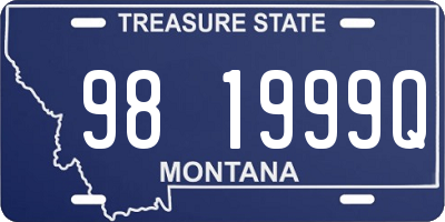 MT license plate 981999Q