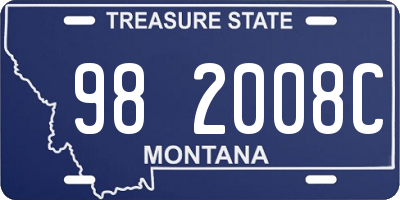MT license plate 982008C