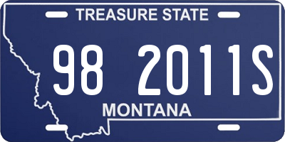 MT license plate 982011S