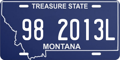 MT license plate 982013L