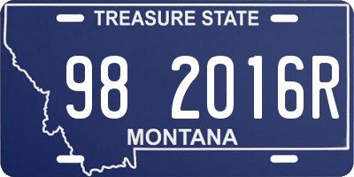 MT license plate 982016R