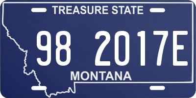 MT license plate 982017E
