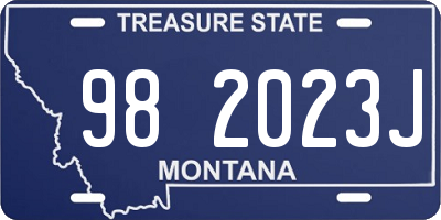 MT license plate 982023J