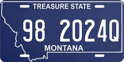 MT license plate 982024Q