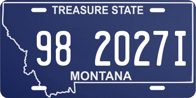 MT license plate 982027I