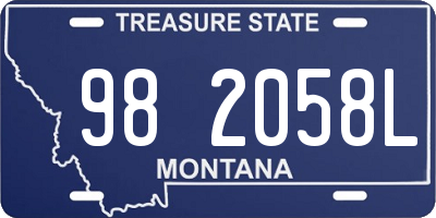 MT license plate 982058L