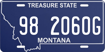 MT license plate 982060G