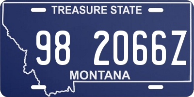 MT license plate 982066Z