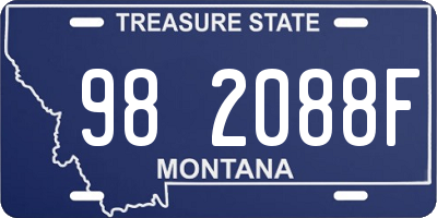 MT license plate 982088F
