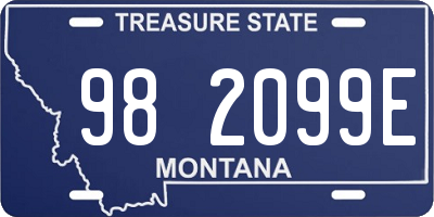 MT license plate 982099E