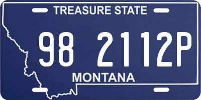 MT license plate 982112P