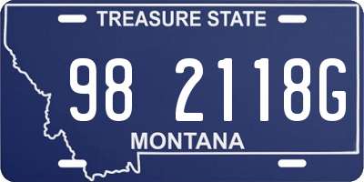 MT license plate 982118G