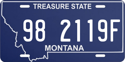 MT license plate 982119F