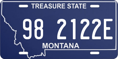 MT license plate 982122E