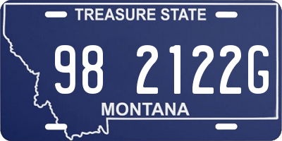 MT license plate 982122G