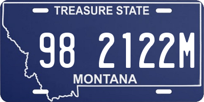 MT license plate 982122M