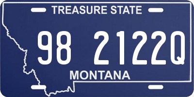 MT license plate 982122Q