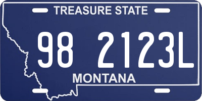 MT license plate 982123L