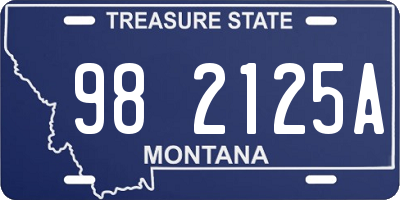 MT license plate 982125A