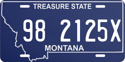 MT license plate 982125X