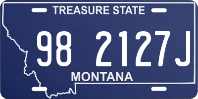 MT license plate 982127J